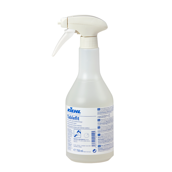 Szórófej (aeroszol mentes), 750 ml-es kerek és 500 ml-es hosszúkás flakonra, fehér, biztonsági záras, Tablefit típus