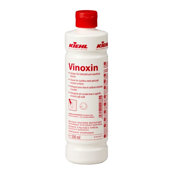 Vinoxin, nemesfém- és saválló felületek tisztítószere (12x500ml)