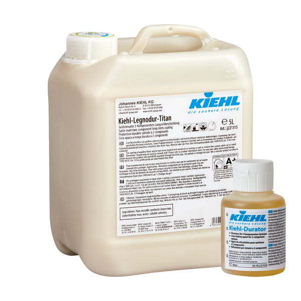 Kiehl-Legnodur-Titan Kiehl-Duratorral, selyemfényű 2 Komponensű-bevonatolószer faburkolatokhoz (+1 x 100 ml) - (5 L)