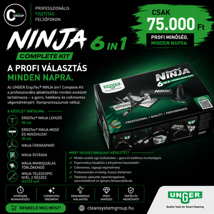 UNGER ErgoTec® NINJA Complete szett - 6in1