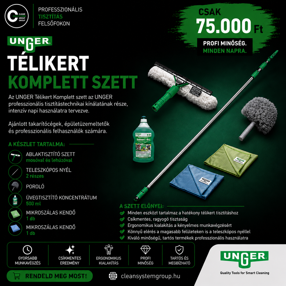 UNGER Télikert Komplett szett