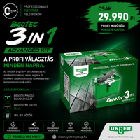 UNGER ErgoTec 3in1 Professzionális Ablaktisztító Szett