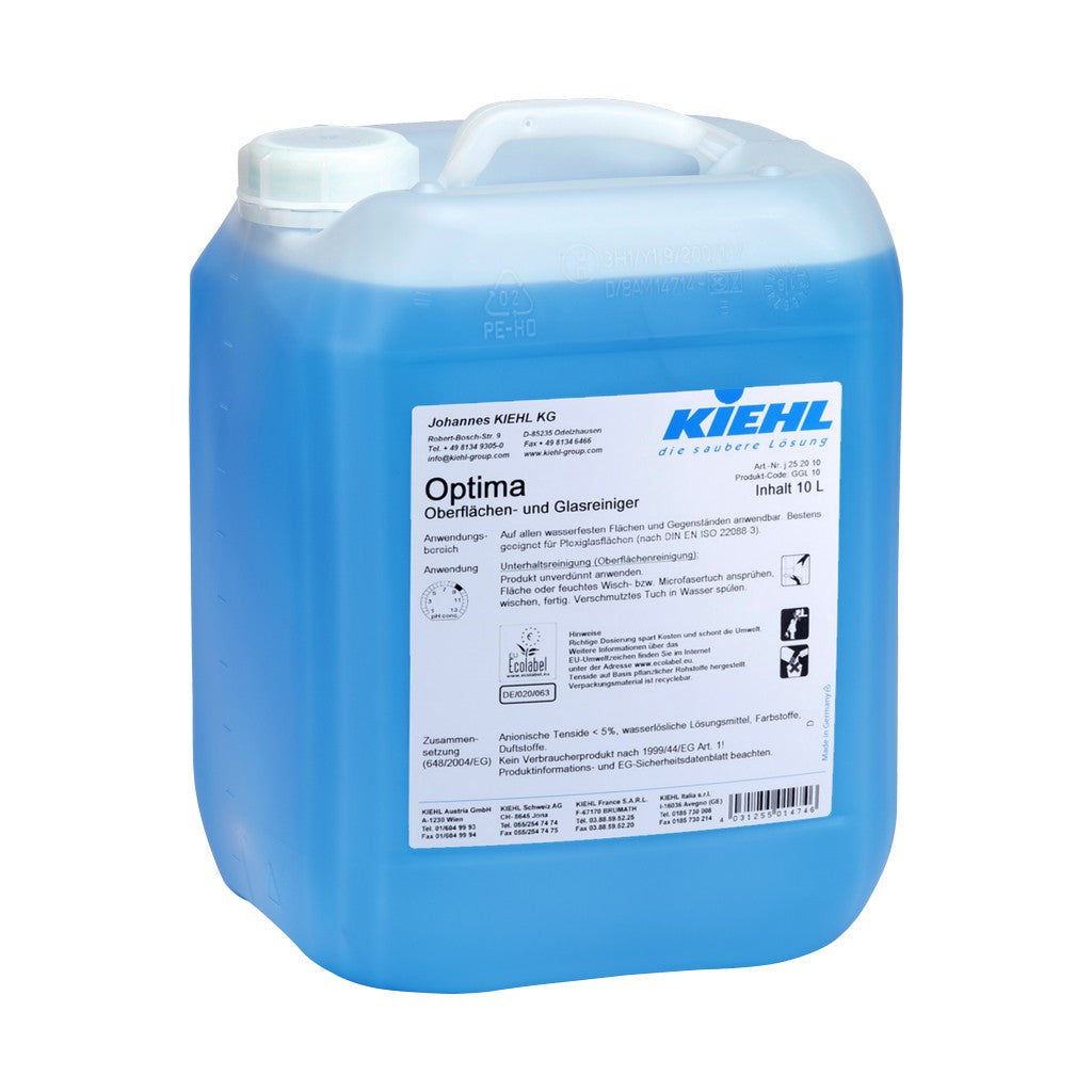 OPTIMA KIEHL, 10 L, ÜVEGTISZTÍTÓ, FELÜLETTISZTÍTÓ,