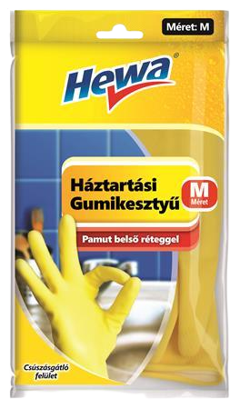 Gumikesztyű háztartási M méret HEWA